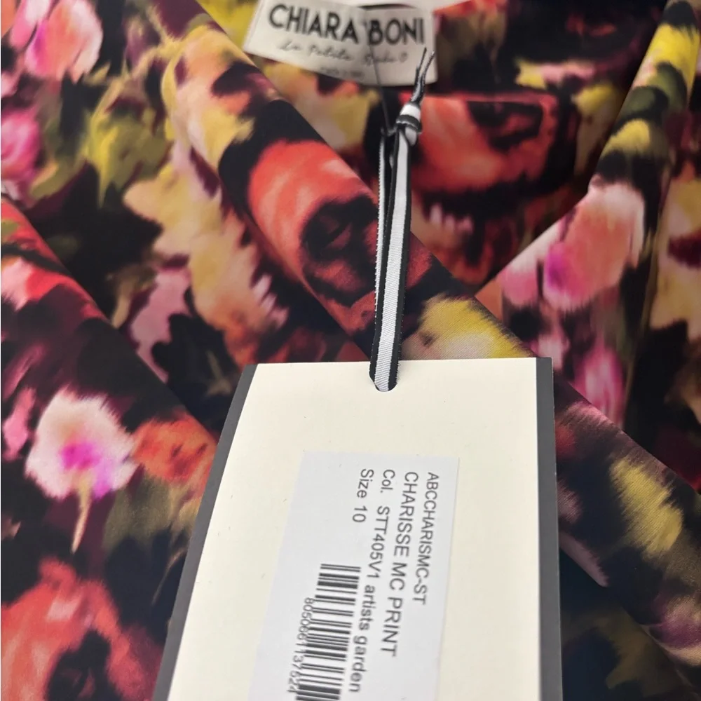 Chiara Boni Charisse cocktail dress. Size 10. NWT. ‘Artist Garden’ floral print. - Picture 4 of 11